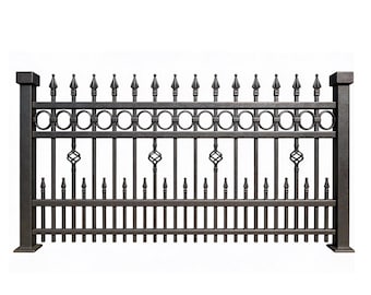Ornamental Fence Panel - Wrought Iron Fence | Heavy Duty Metal Fence | Made in Canada – Model # OFP934E