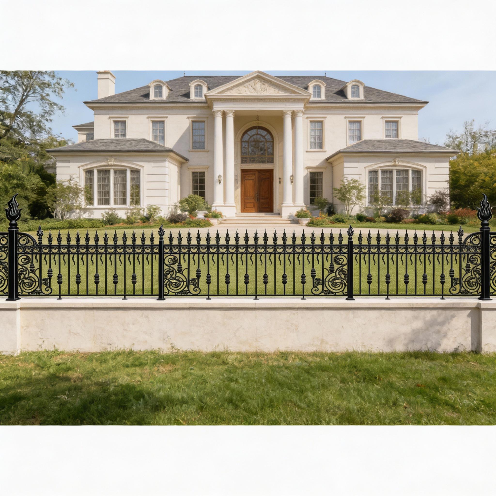 Ornamental Fence Panel - Wrought Iron Fence Model # OFP924E - Etsy