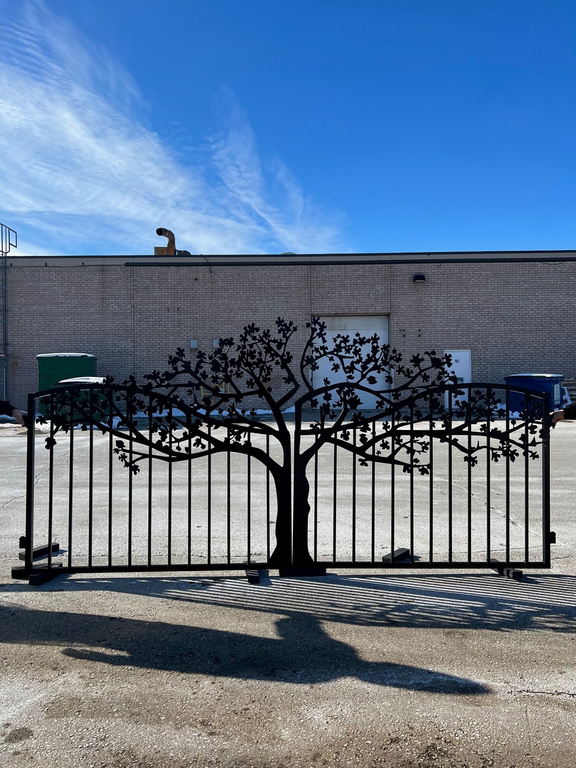 Oak Tree Cut-out Driveway Gate Custom Fabricated Dual Swing - Etsy