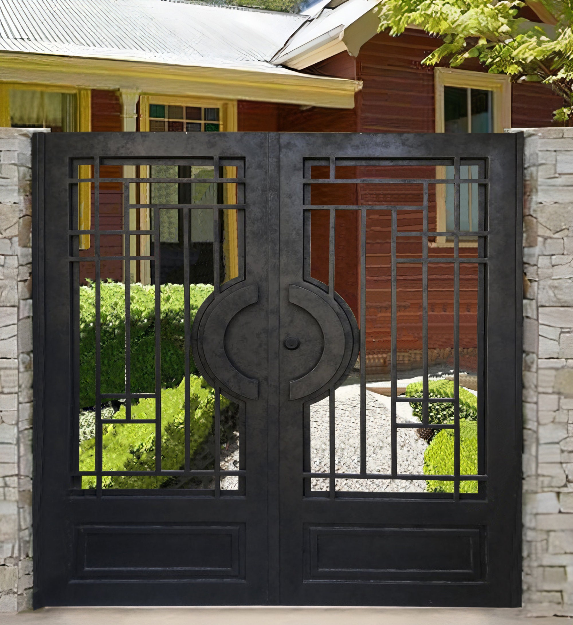 Portillon de jardin : le tableau comparatif  House gate design, House  fence design, Door gate design