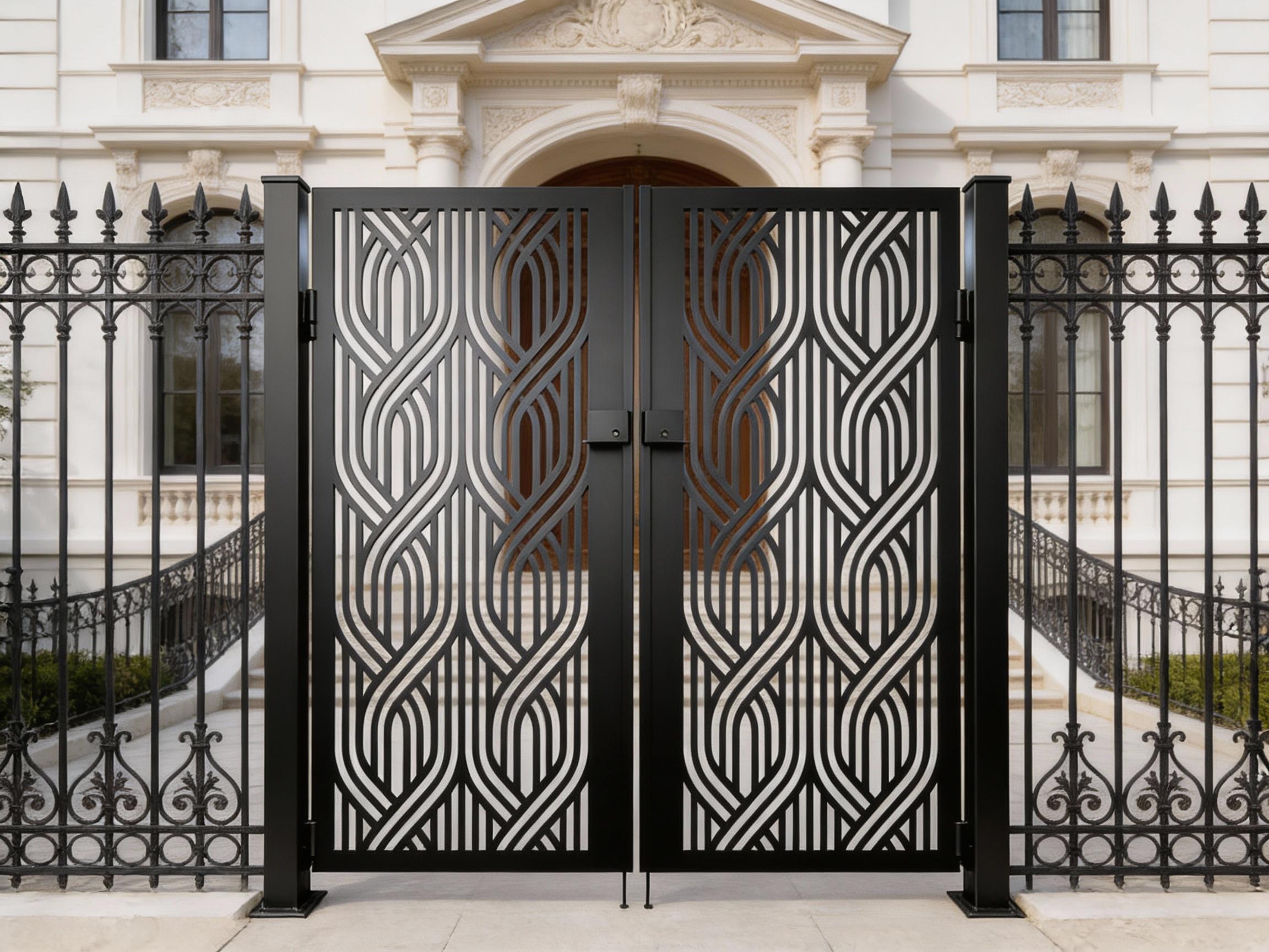 Curvex Passage – Ornamental Metal Man Door With Interwoven Arc