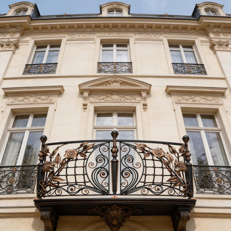 French Design Railing French Wrought Iron Balcony Railing Design - Railing Balcony Panels ...