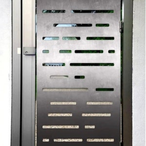 Beautiful Laser Cut Artistic Design Metal Garden Gate | Modern Fabrication Metal Pool Gate | Made in Canada – Model # 753E