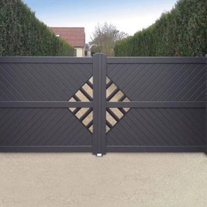 Modern Metal Entrance Gate | Gorgeous Block Heavy Duty Gate – Model # 705E