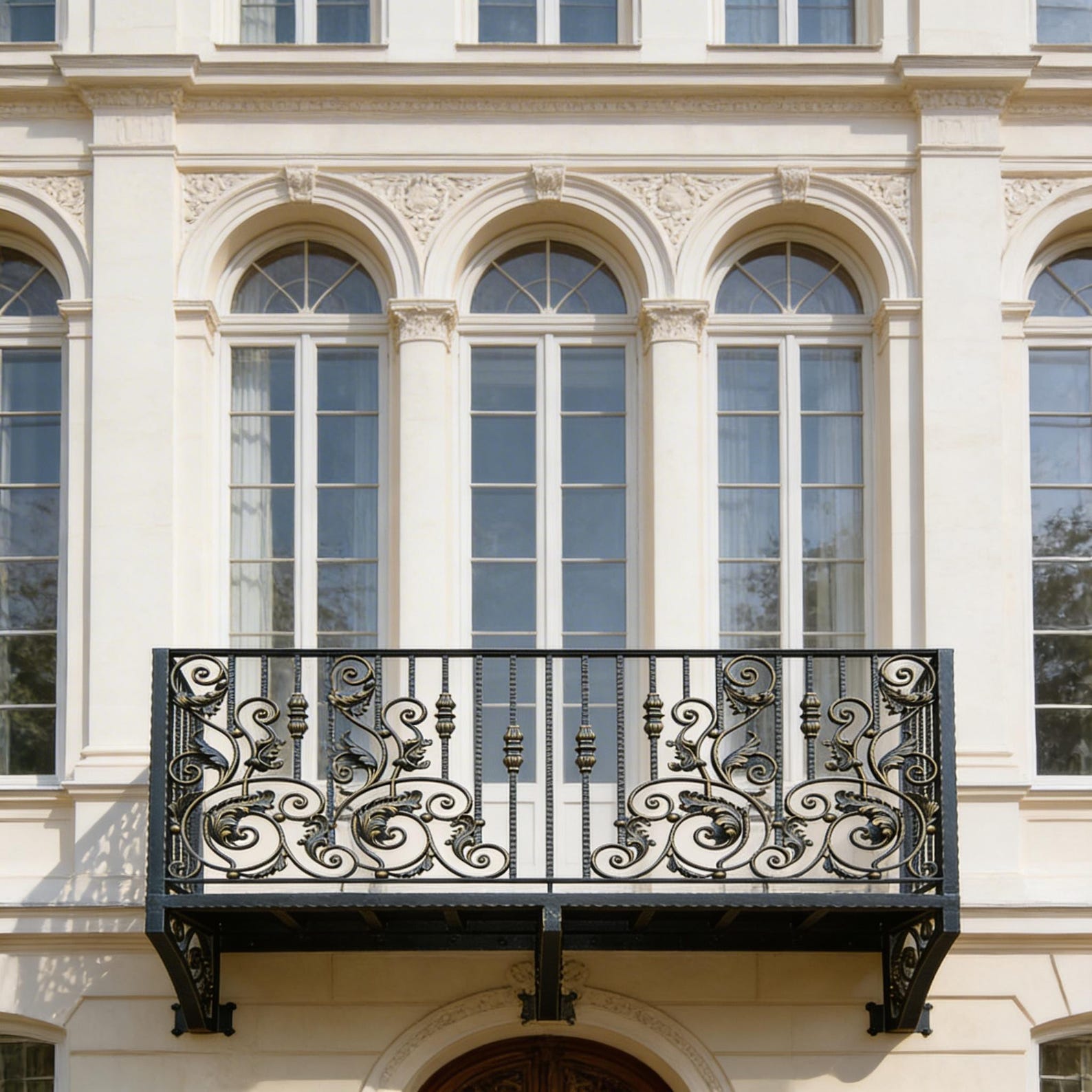 Canadian Terrace Railing Eros Wrought Iron Balcony Railing Design - Railing Balcony Panels ...