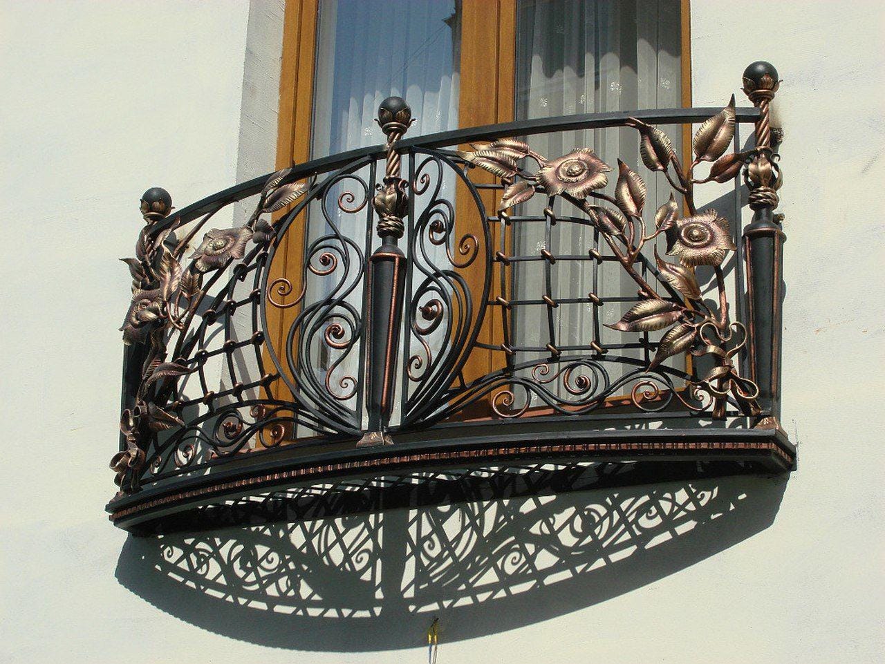 Franch Railing French Wrought Iron Balcony Railing Design - Railing Balcony Panels ...