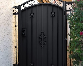 Classy and Intricately Designed Metal Pedestrian Gate | Custom Fabrication | Made in Canada – Model # 497E