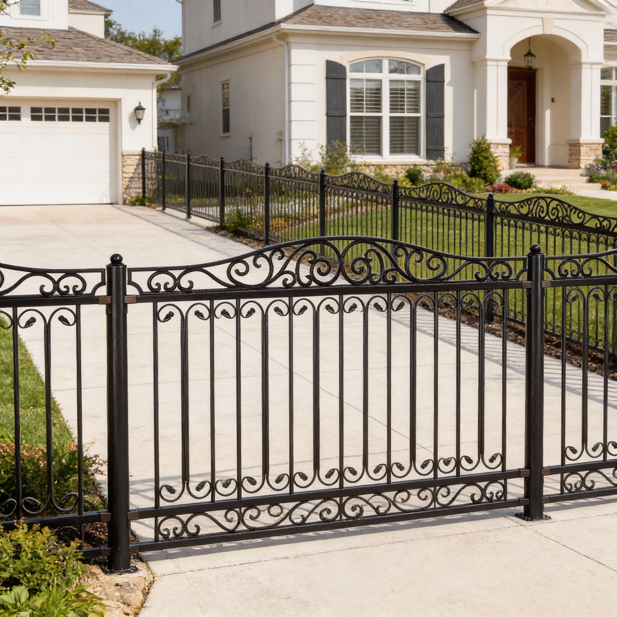 Ornamental Fence Panel - Wrought Iron Fence | Heavy Duty Metal Fence