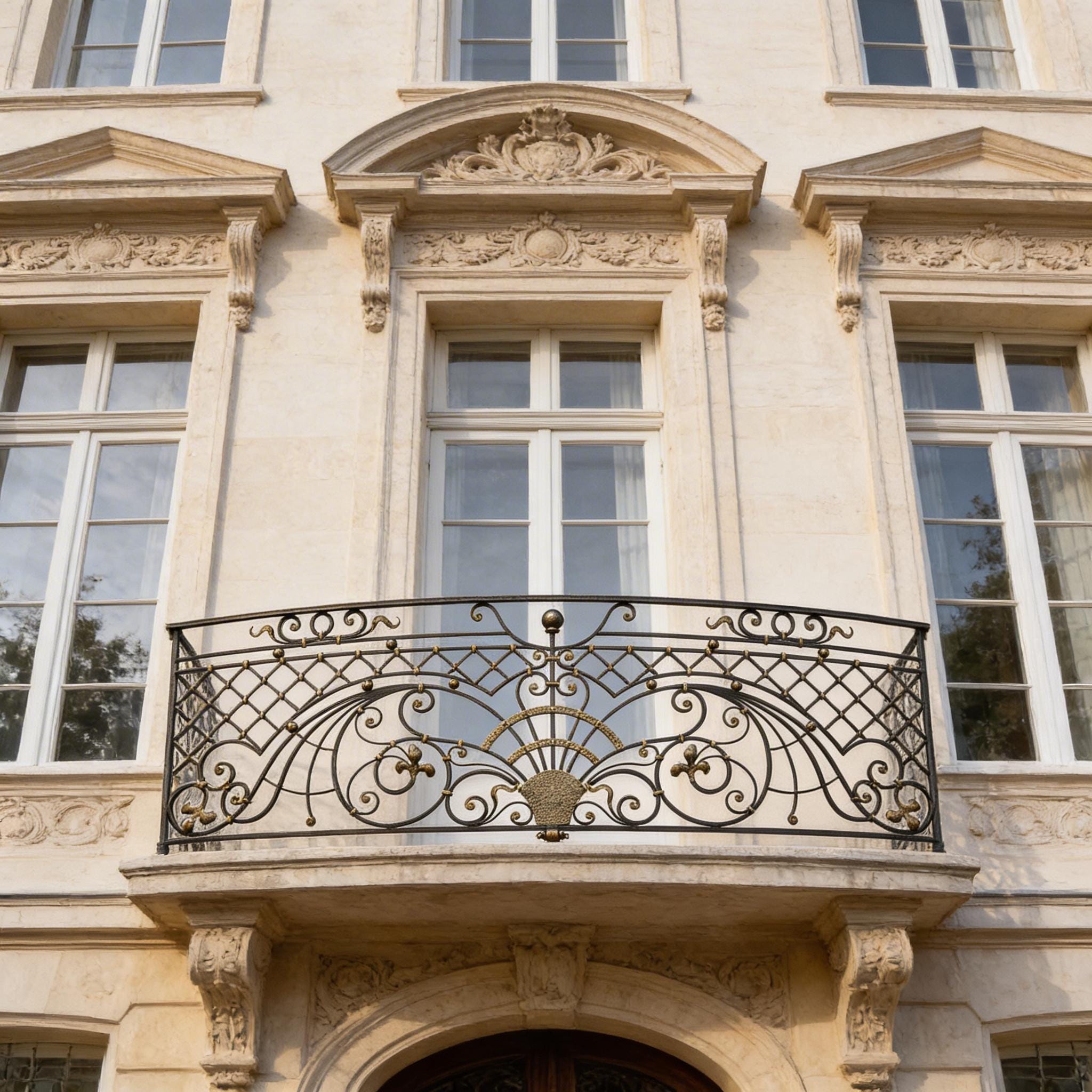 Franch Railing French Wrought Iron Balcony Railing Design - Railing Balcony Panels ...