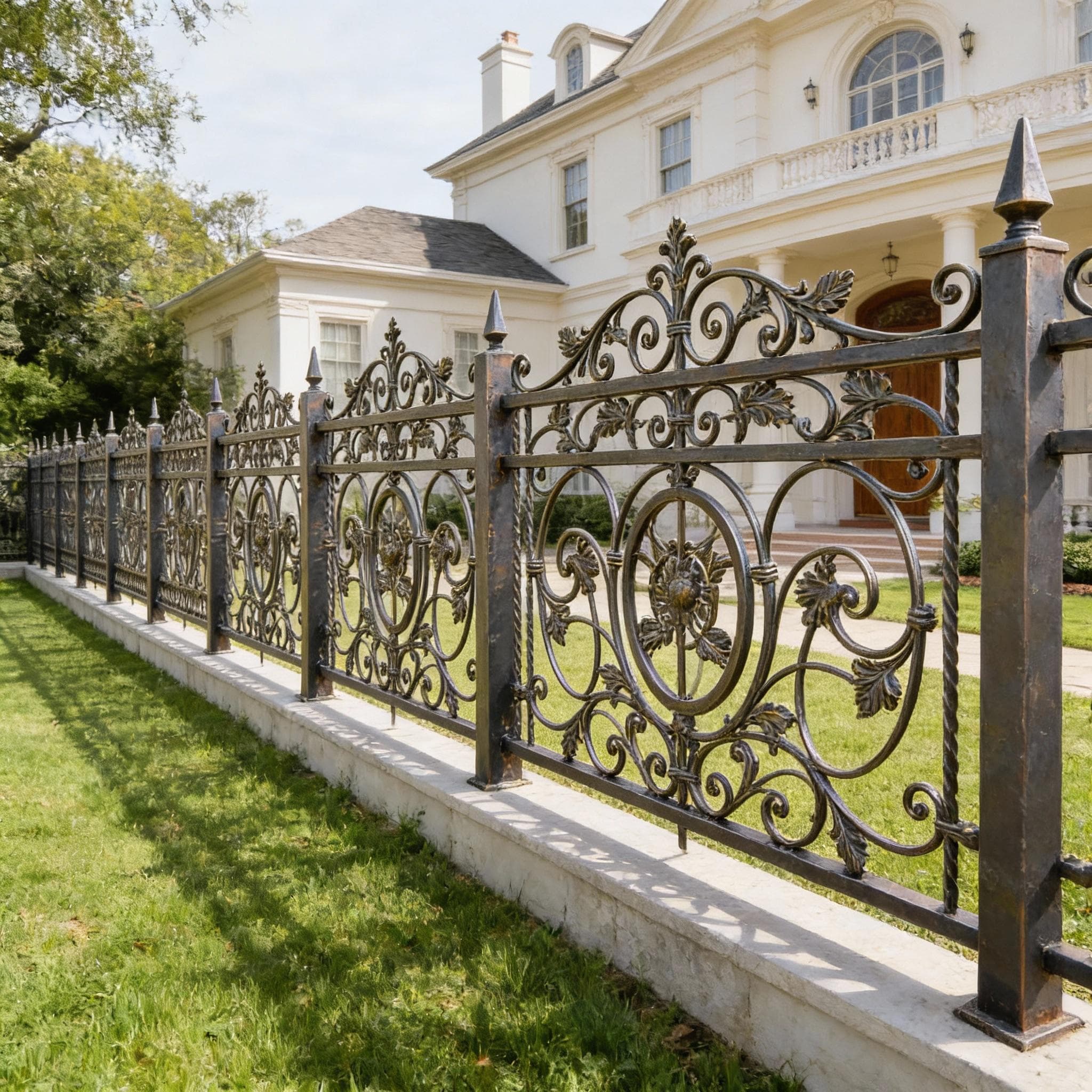 Ornamental Wrought Iron Fence Panels Model # OFP920E - Etsy