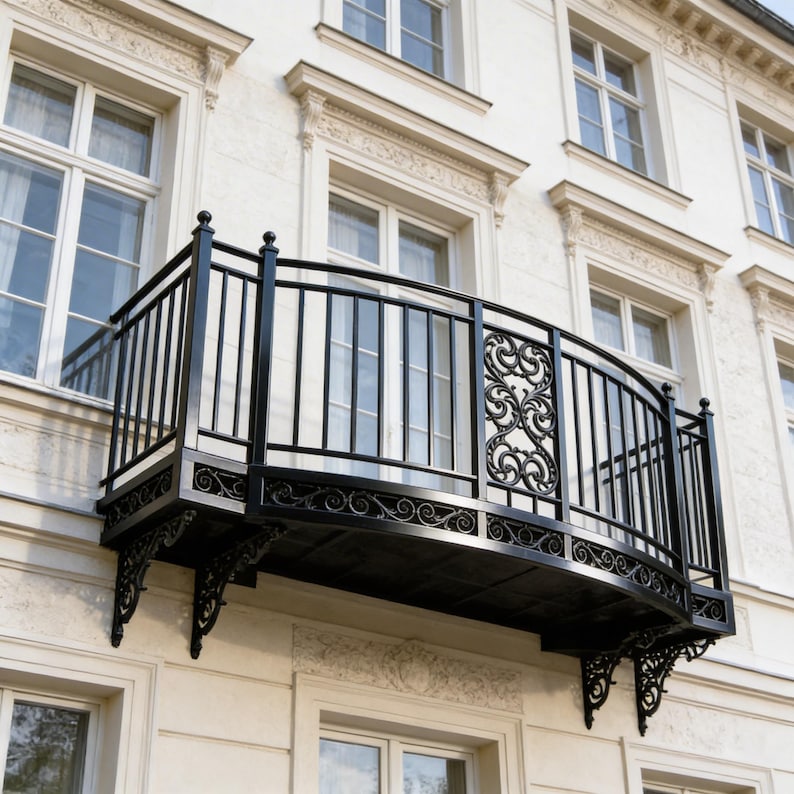 Canadian Terrace Railing Ross Wrought Iron Balcony Railing Design - Railing Balcony Panels ...