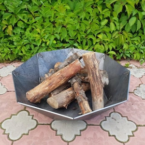 Half Sphere Fire Pit | Wood Burning Outdoor Firepit | Custom Morden Design | Model # WBFP655E