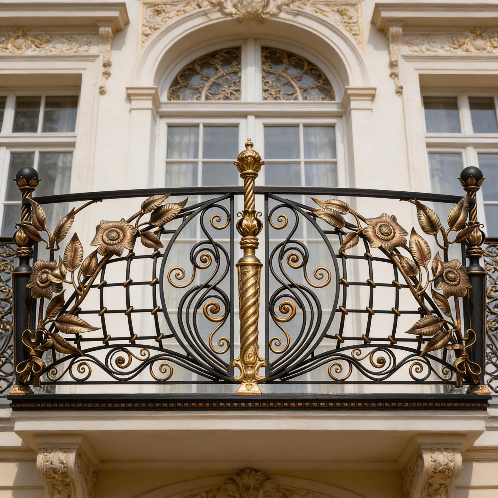 Franch Railing French Wrought Iron Balcony Railing Design - Railing Balcony Panels ...