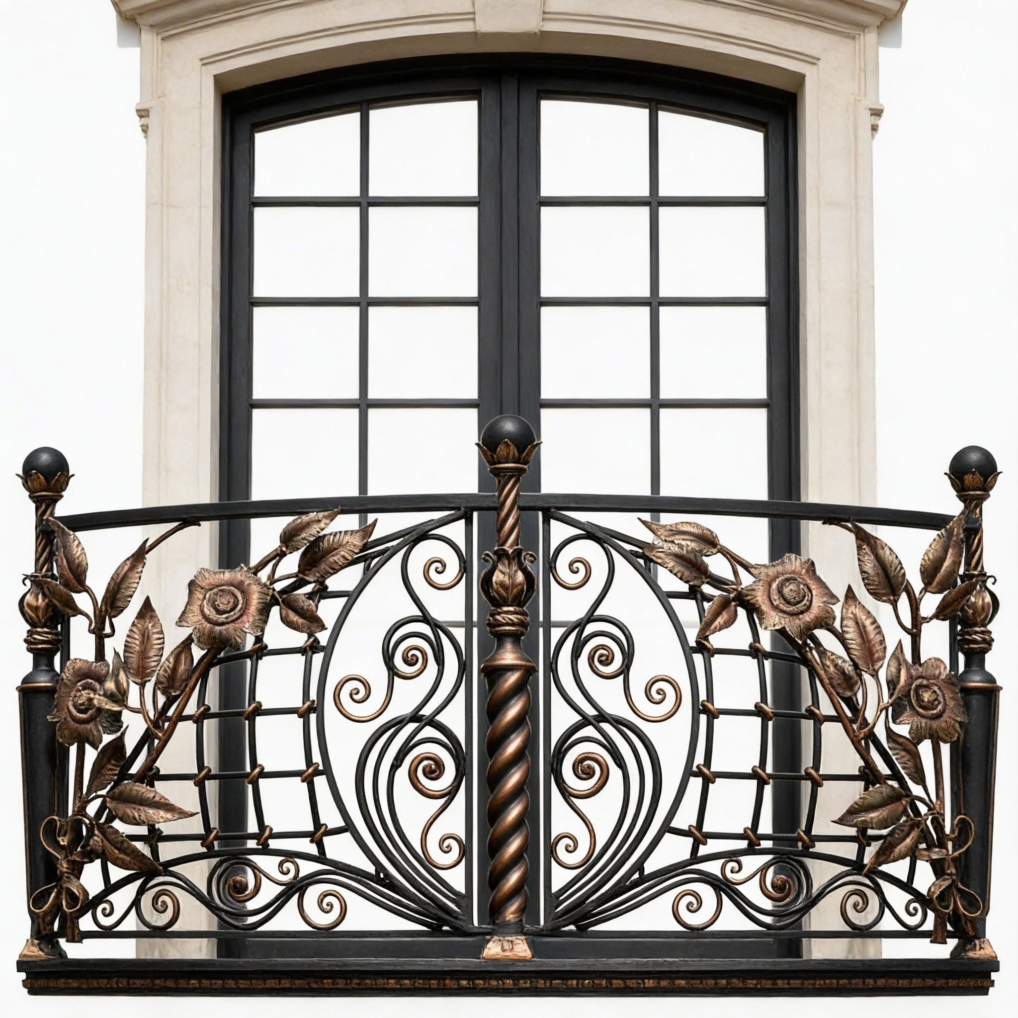 French Wrought Iron Balcony Railing Design - Railing Balcony Panels ...