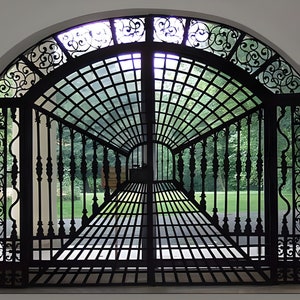 Modern 3D Illusion Driveway Gate | Intricate Detailing Metal Entrance Gate – Model # 223E