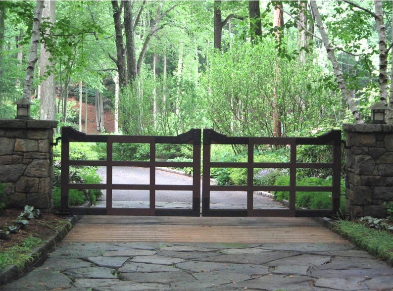 Gorgeous & Simple Metal Driveway Gate Heavy Duty Entrance Gate Made in Canada Model 859E image 1