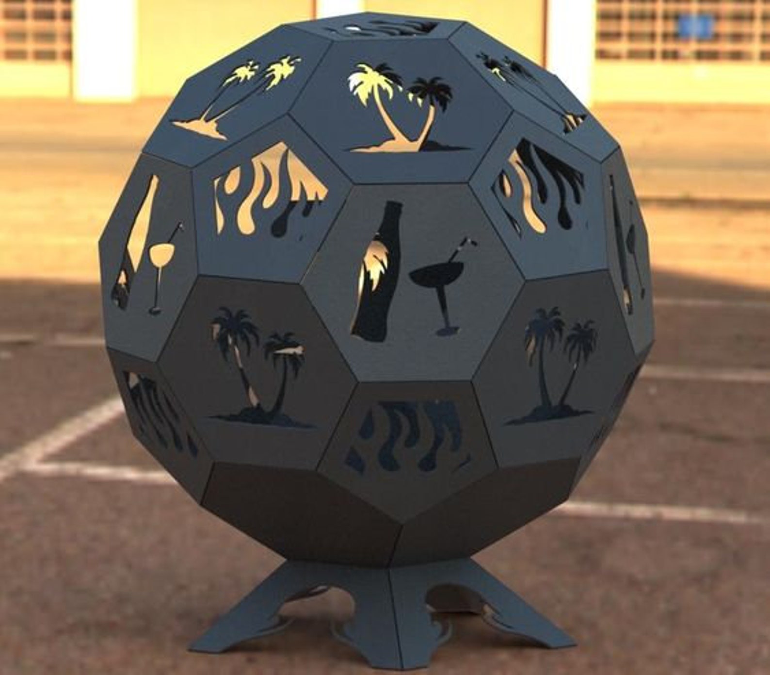 Unique Custom Design Portable Outdoor Fire Pit Heavy Duty High Heat