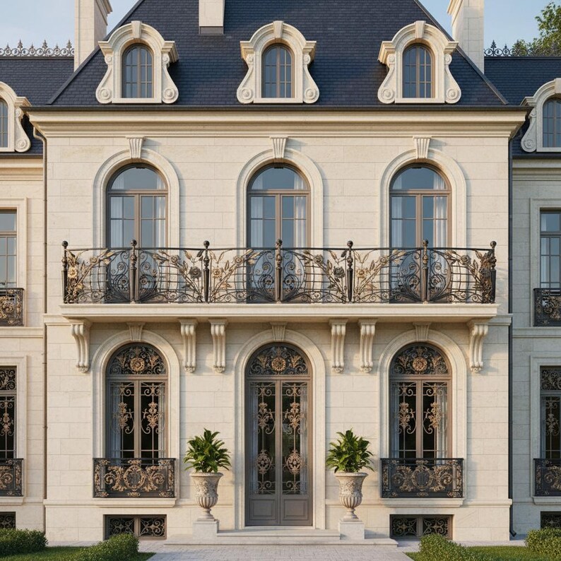 French Wrought Iron Balcony Railing Design - Railing Balcony Panels ...