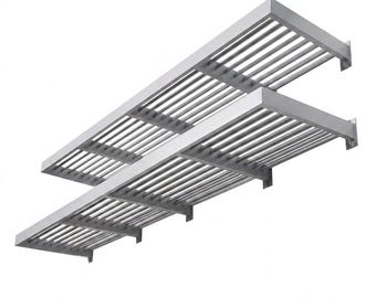 Heavy‑Duty Stainless Steel Wall‑Mounted Slatted Shelf – Commercial Kitchen & Industrial Storage Rack - Made in Canada - Model # WA887E