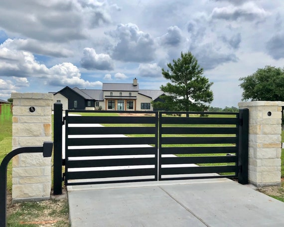 Residential Ranch Gorgeous Simple Metal Driveway Gate Farms