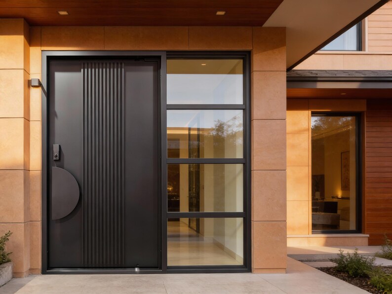 Nice Door Ridges Contemporary Ridge Panel Pivot Design Door Square Top Model # IWD1097E ...