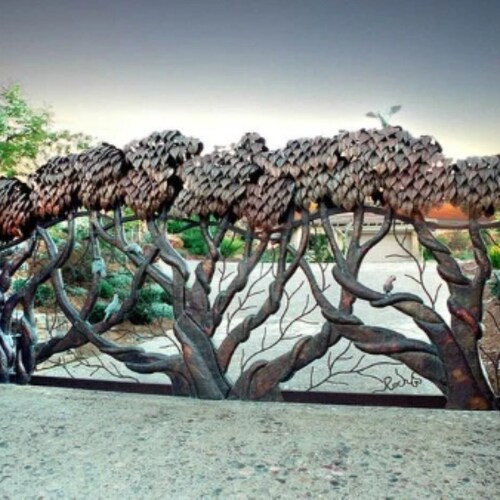 Modern Tree Design Driveway Gate Metal Tree Entrance Gate - Etsy