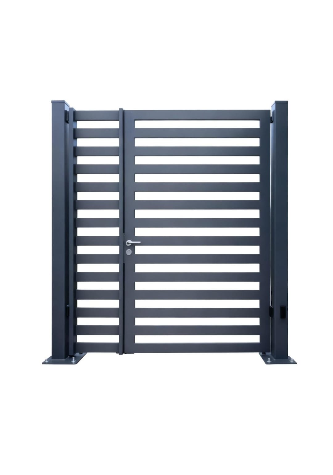 Puerta de acceso con listones horizontales: puerta de acceso contemporánea  de tres paneles con marco minimalista. Modelo n.° 348E - Etsy México, image size:1080x1542