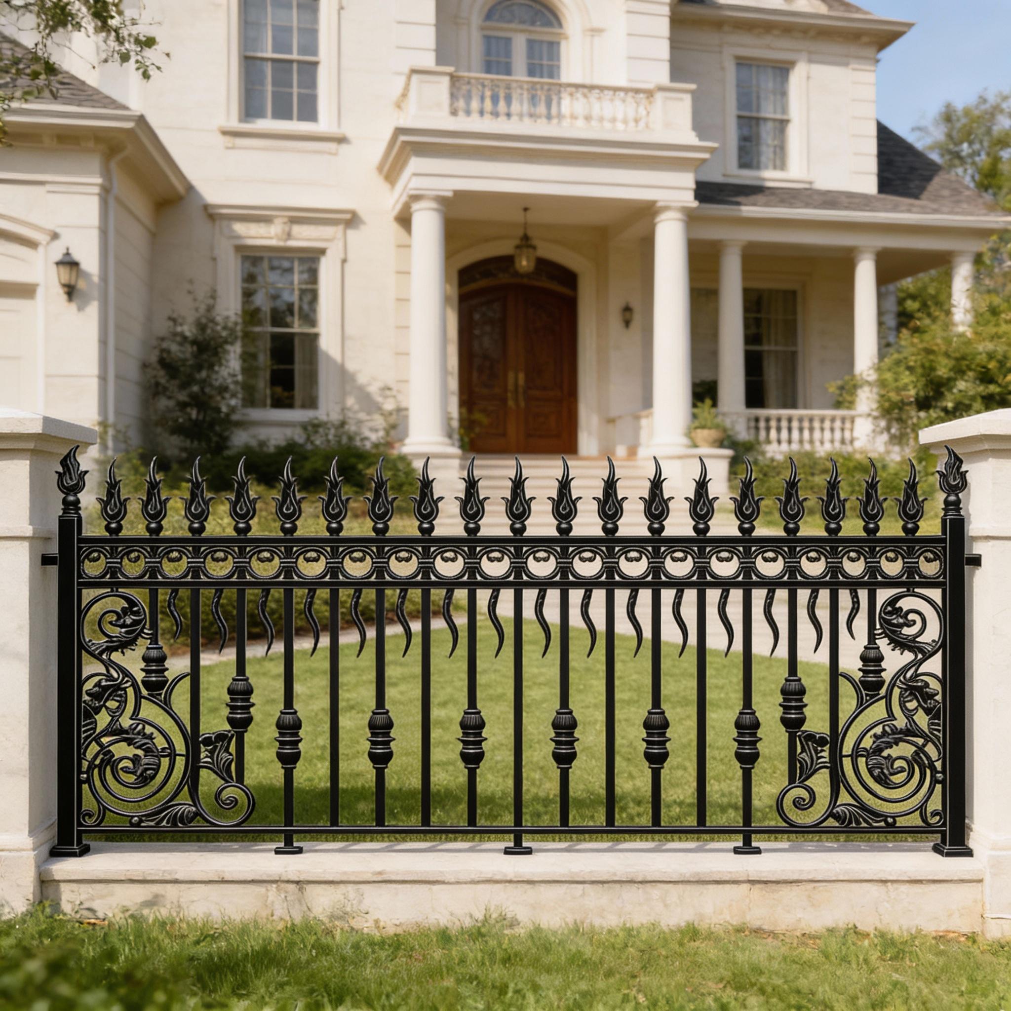 Ornamental Fence Panel - Wrought Iron Fence Model # OFP924E - Etsy