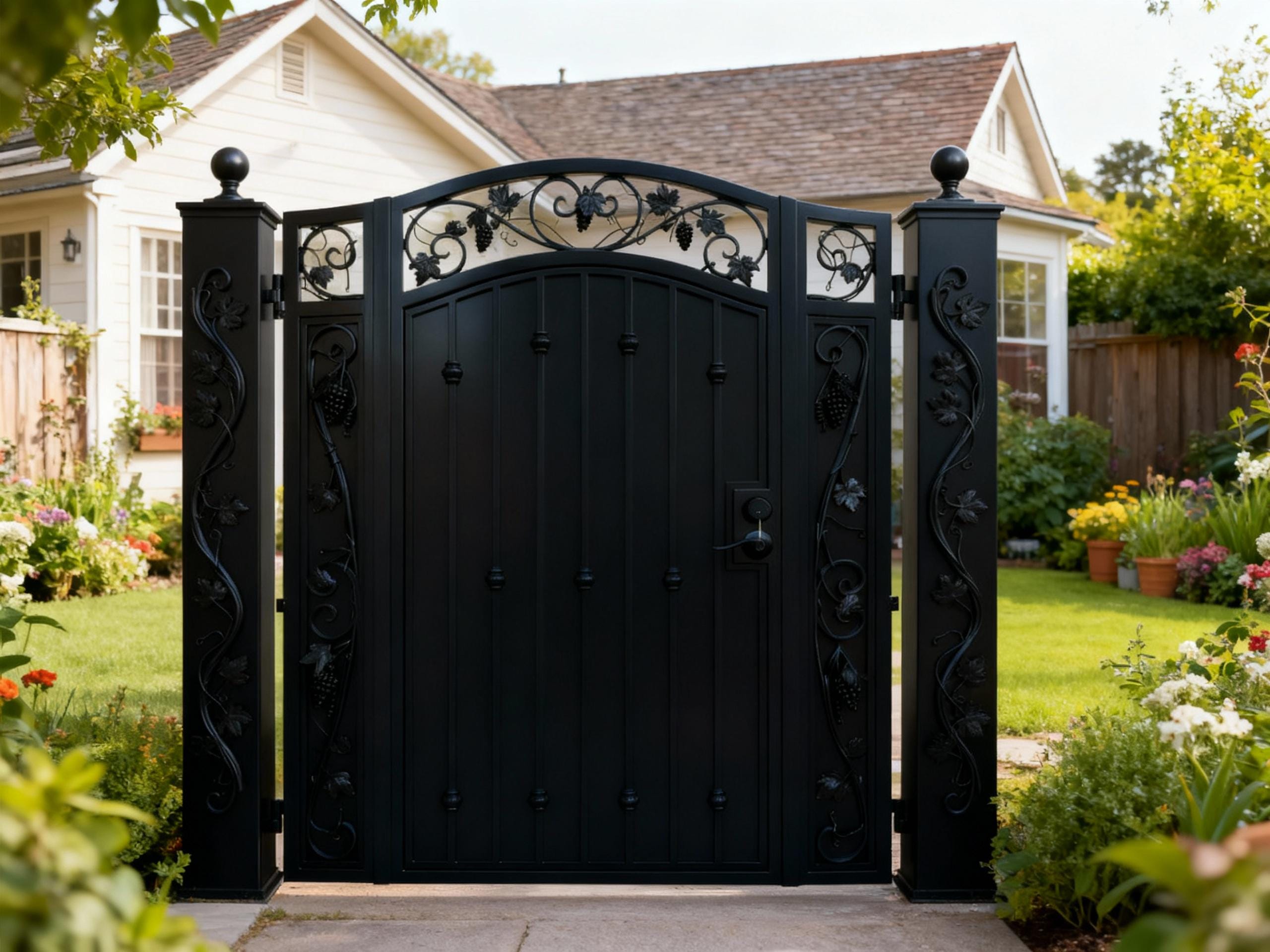 Vinecrest Passage – Iron Man Door With Grapevine Scrollwork and