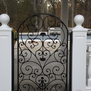 Gorgeous Doodle Design Metal Back yard Gate| Decorative Metal Art Accent Iron Garden Gate| Made in Canada – Model # 255E