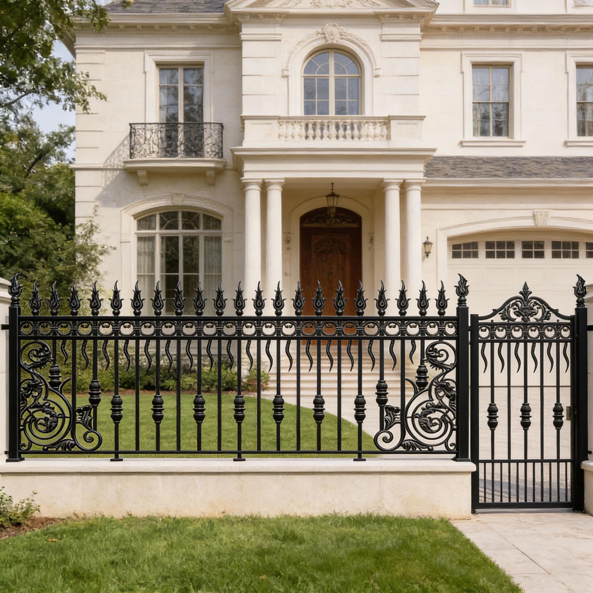 Ornamental Fence Panel - Wrought Iron Fence Model # OFP924E - Etsy