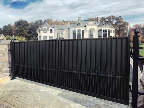 Wrought iron driveway gates deals