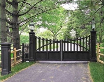 Custom Fabrication Intricate Design Entry Gate| Heavy Duty Main Driveway Gates | Made in Canada – Model # 065E