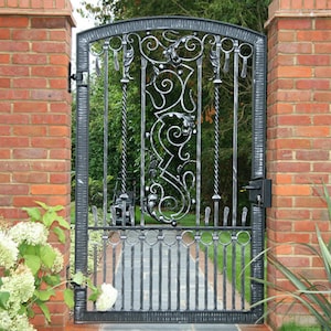 Beautiful Wrought iron Side Gates and Garden Gates in unique designs | Made in Canada – Model # 241E