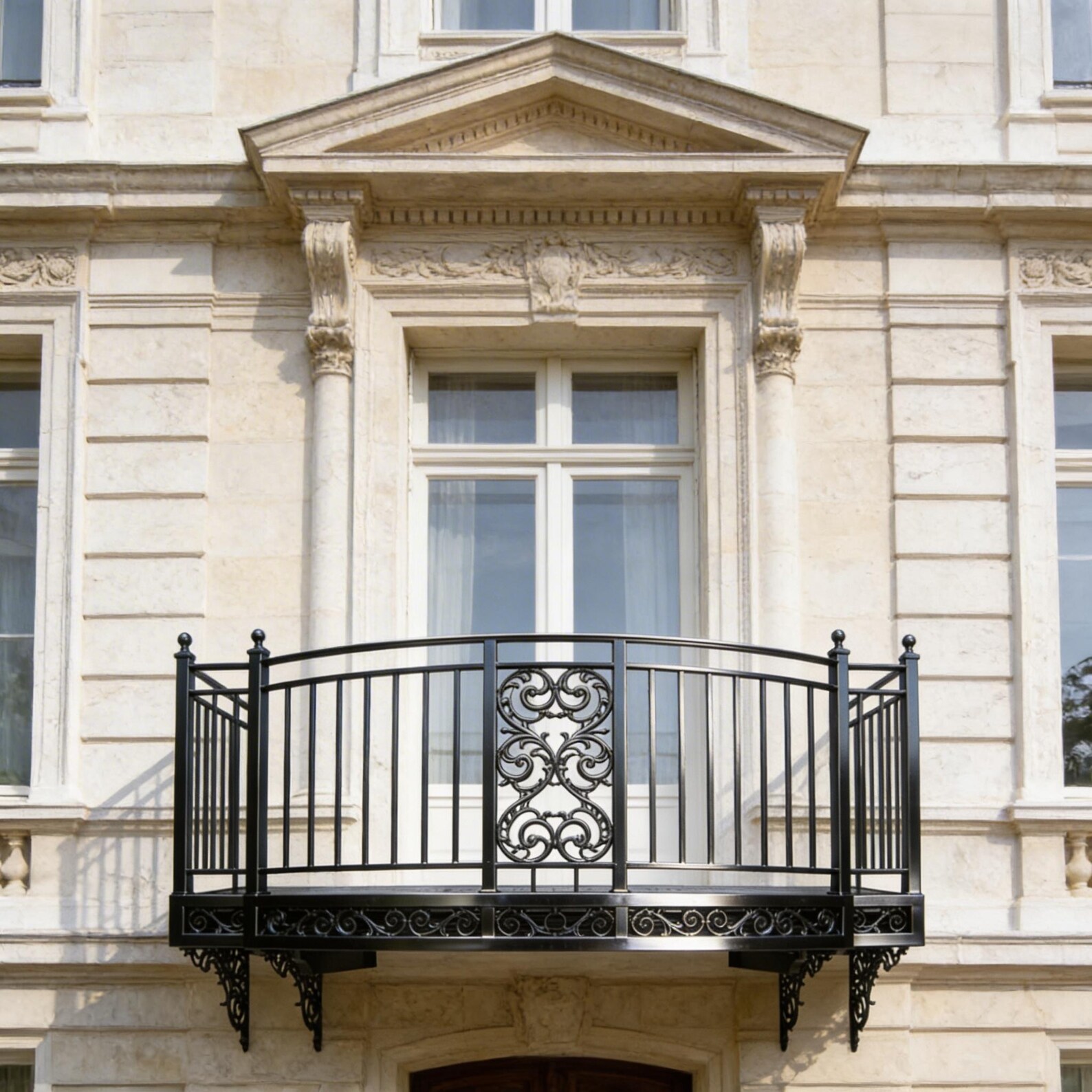Canadian Terrace Railing Ross Wrought Iron Balcony Railing Design - Railing Balcony Panels ...