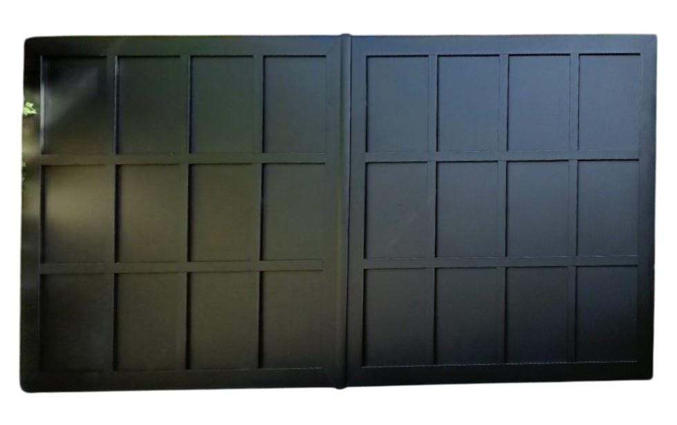 Black Solid Metal Driveway Gate| Modern Design Heavy Duty Gate | Made in Canada – Model # 075E