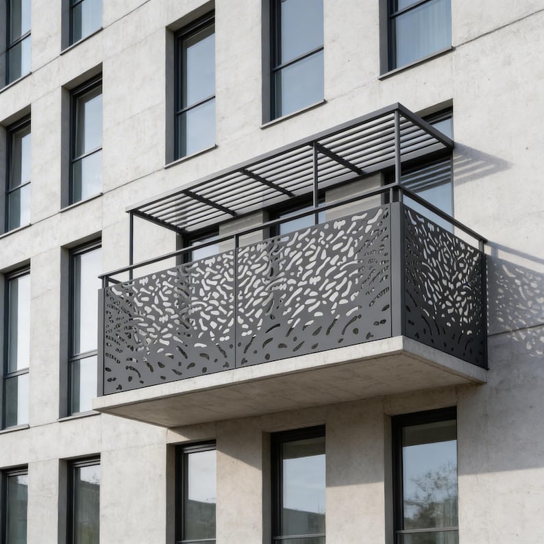 Plasma Cut Mild Steel Apartments Balcony Panels | Railing Decorative ...