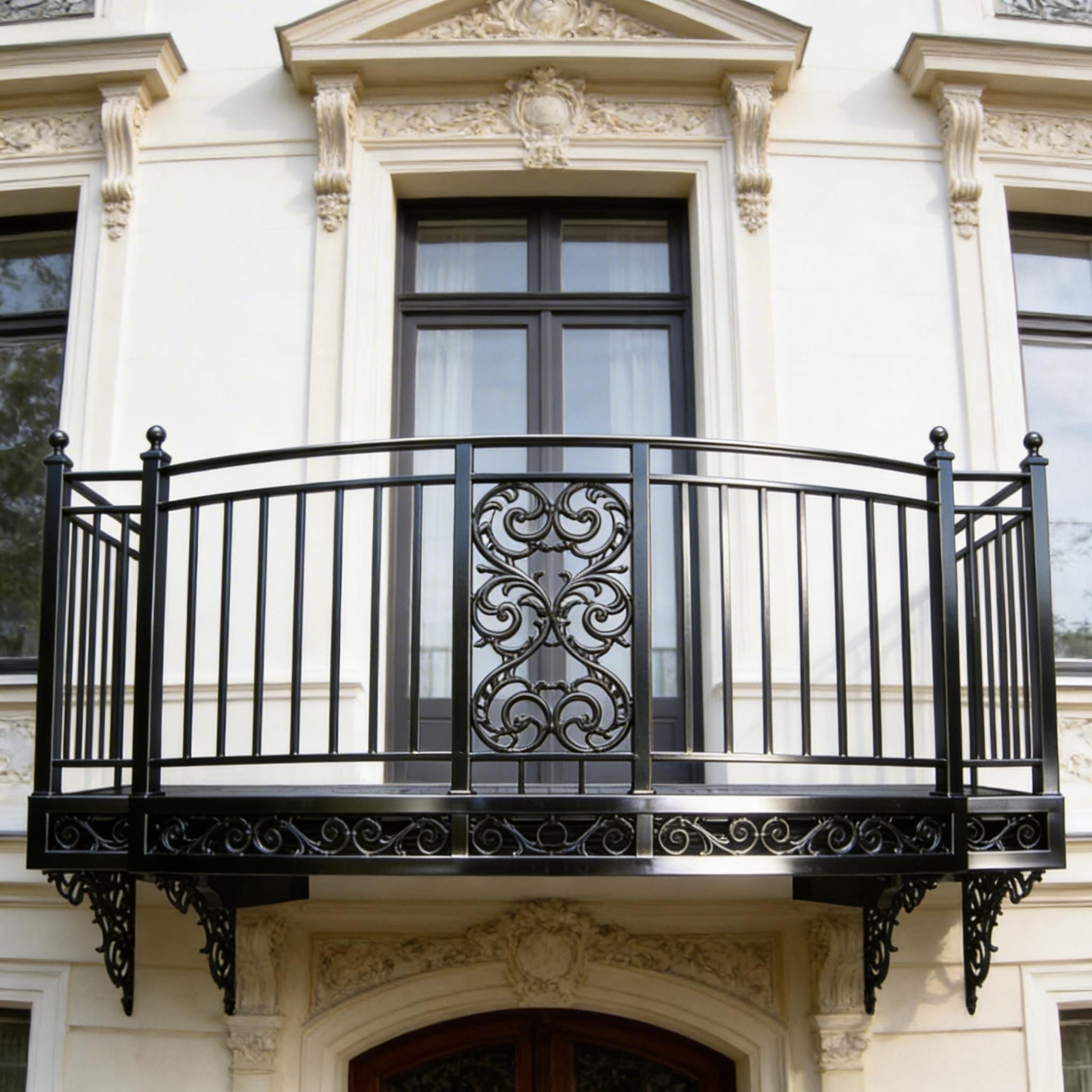 Canadian Terrace Railing Ross Wrought Iron Balcony Railing Design - Railing Balcony Panels ...