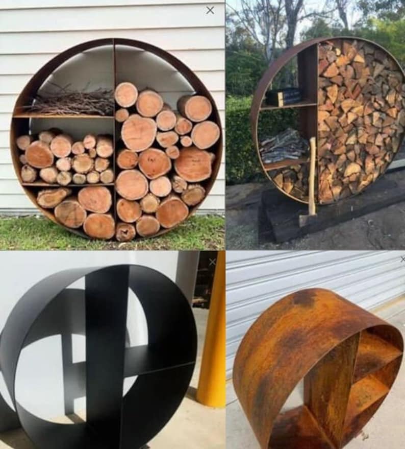 GROWTH TANK Support de Bois pour Cheminée, Rangement pour Bois, Organisateur de Bois pour Cheminée, Empileur de Bûches Intérieur Extérieur