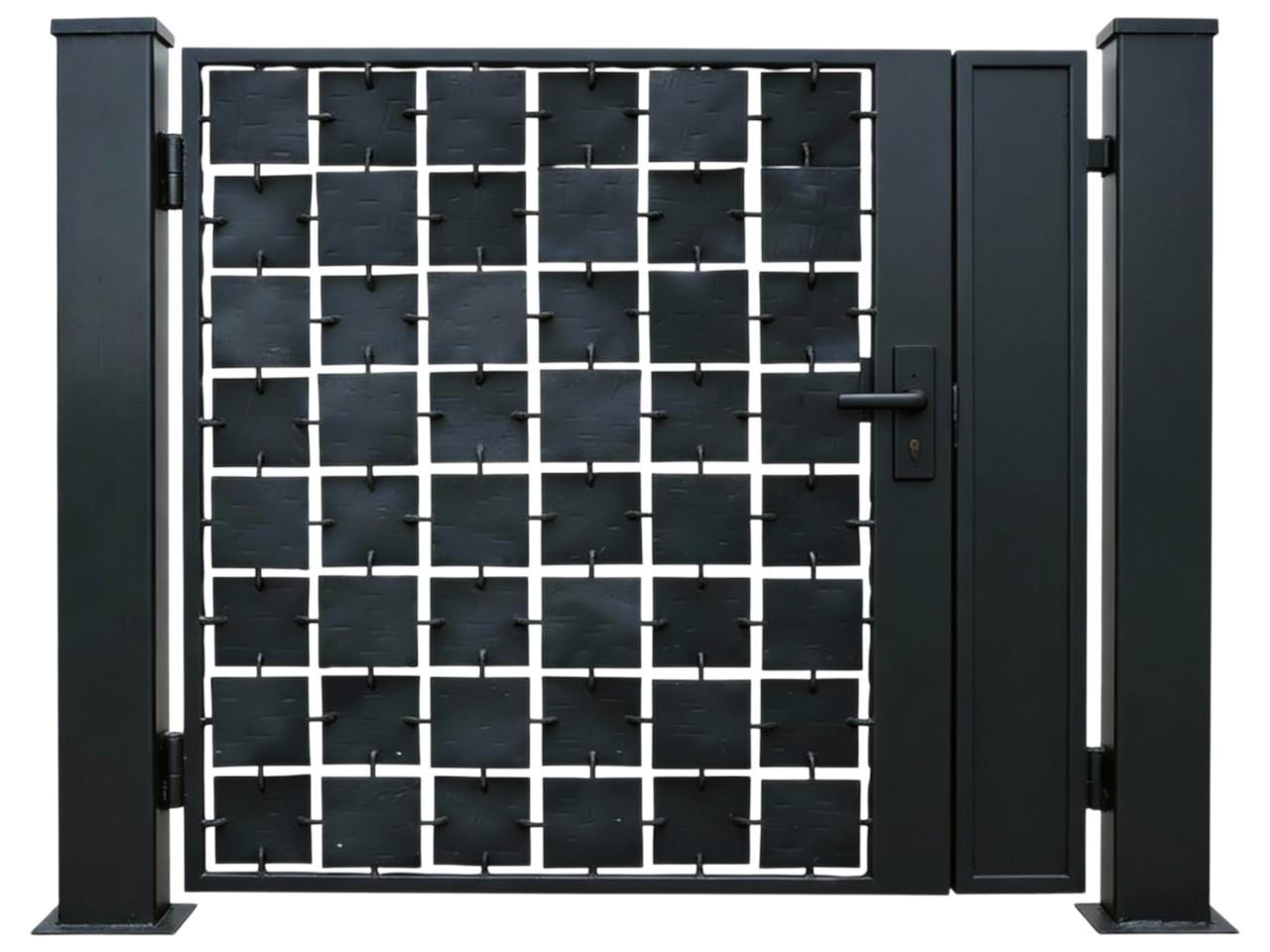Gridlink Passage – Metal Man Door With Square Plate Lattice and