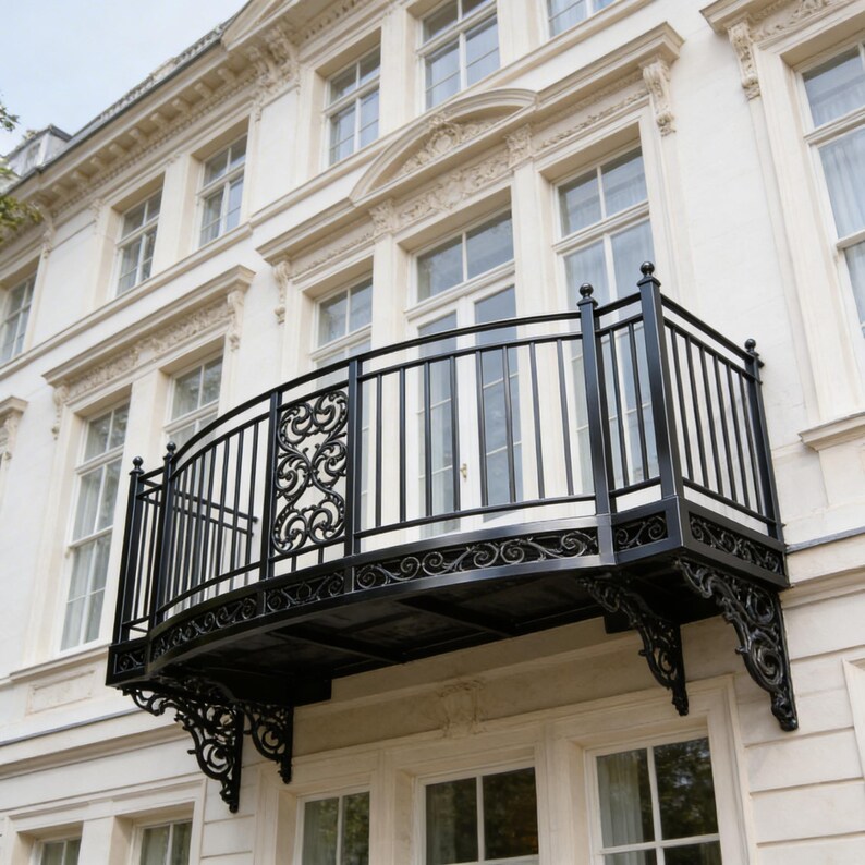 Canadian Terrace Railing Ross Wrought Iron Balcony Railing Design - Railing Balcony Panels ...