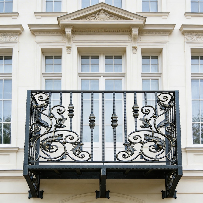 Canadian Terrace Railing Eros Wrought Iron Balcony Railing Design - Railing Balcony Panels ...