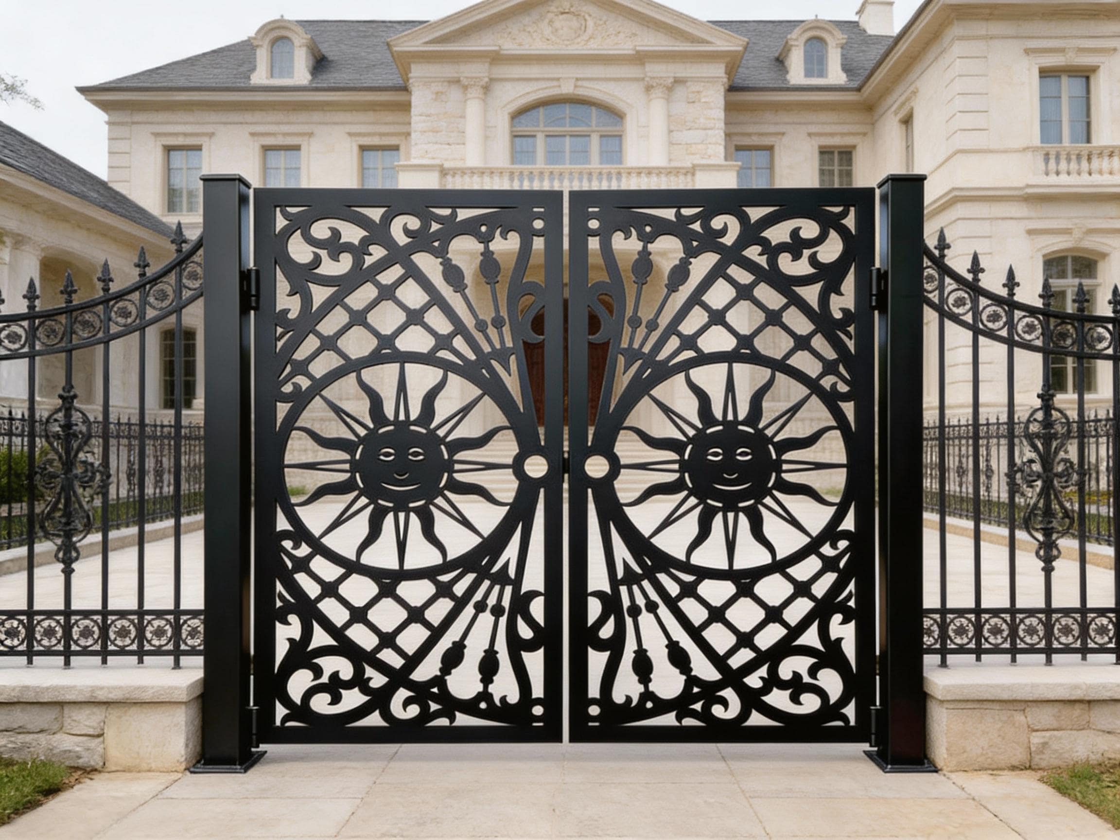Solveil Passage – Ornamental Wrought Iron Man Door With Radiant