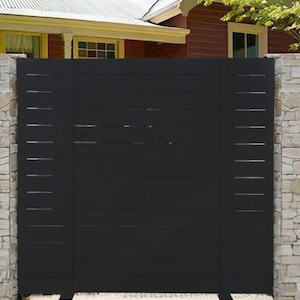Simplistic & Modern Metal Back Yard Gate |Custom Fabrication Metal Yard Side Gate | Made in Canada – Model # 331E