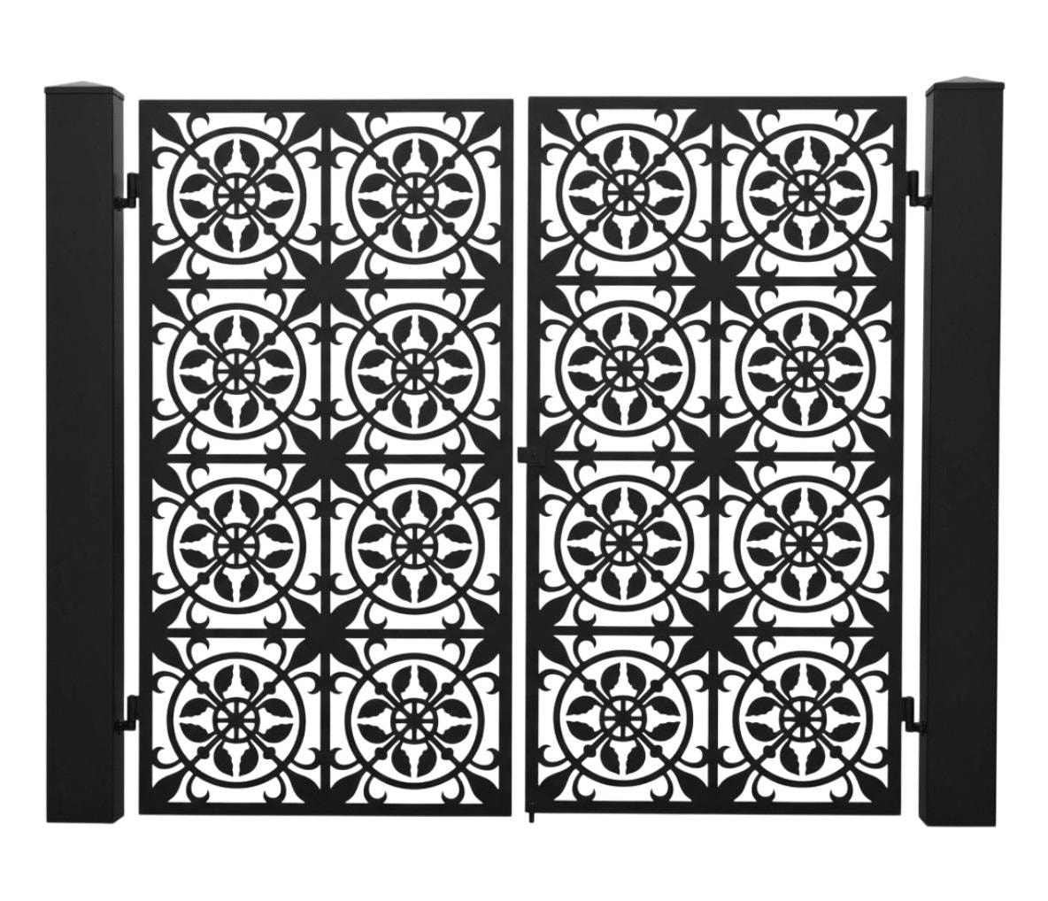 Rosetteveil Passage – Ornamental Wrought Iron Man Door With