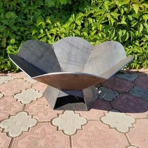 Half Sphere Fire Pit | Wood Burning Outdoor Firepit | Custom Morden Design | Model # WBFP644E