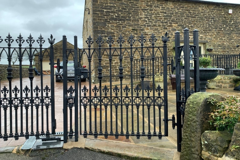 Buy Radleigh Wrought Iron Gates Dual Swing Driveway Gate Classic Fence ...