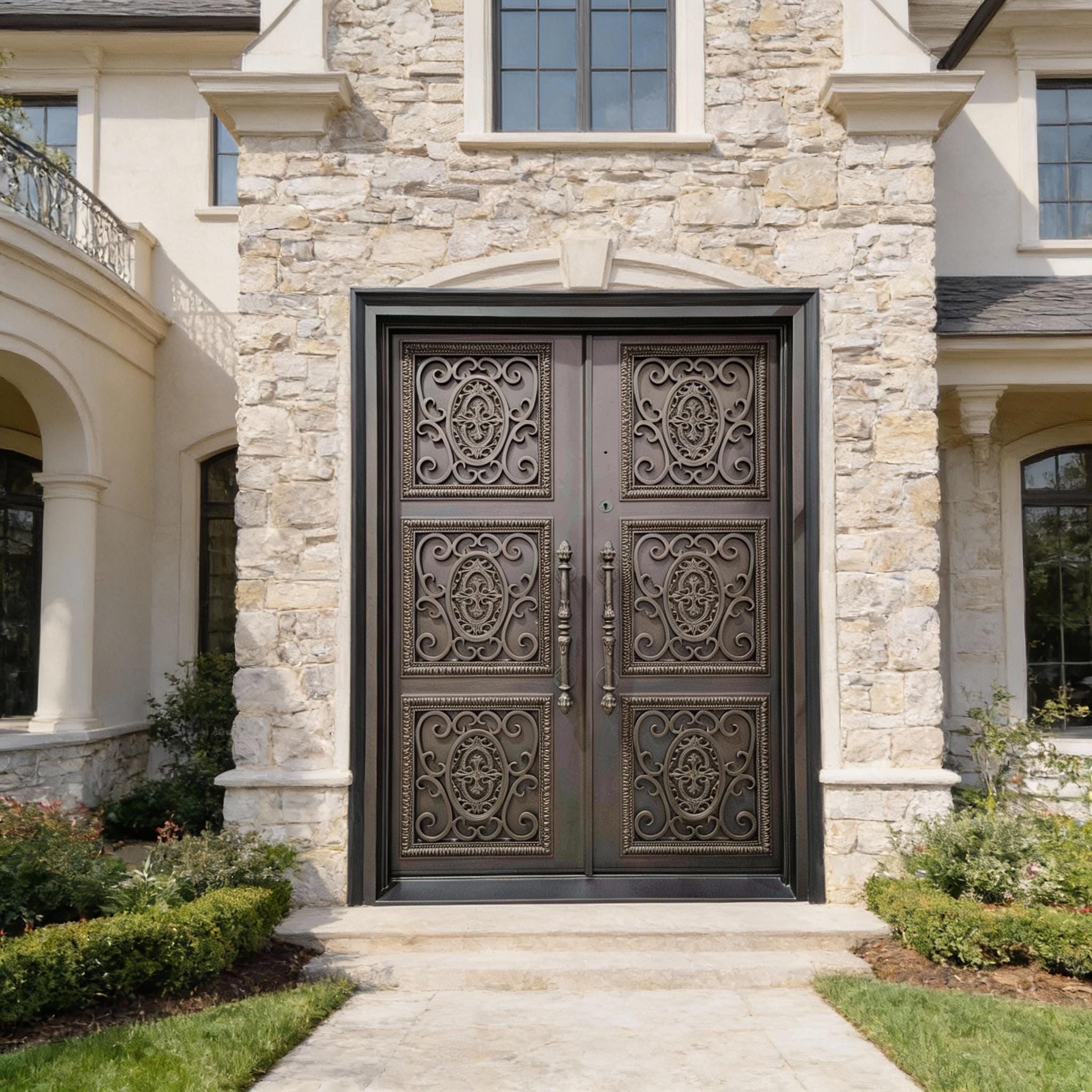 Medieval Majesty Style Iron Door | Square Top With Kickplate