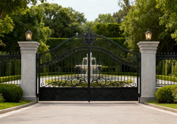 Beautiful Driveway Gates A Fancy Driveway Gate... | Outdoor Remodel,