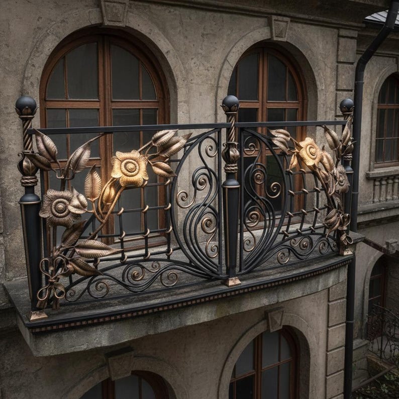 French Design Railing French Wrought Iron Balcony Railing Design - Railing Balcony Panels ...